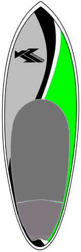 korvenn shortboard 8'3 outline